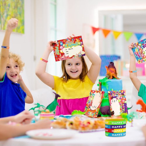 Junkin 32 Pcs Star Student Certificate Award Wristband Happy Birthday Certificate Recognition Gifts Congrats Celebrity of The Week Month Award for Back to School Classroom(Birthday)
