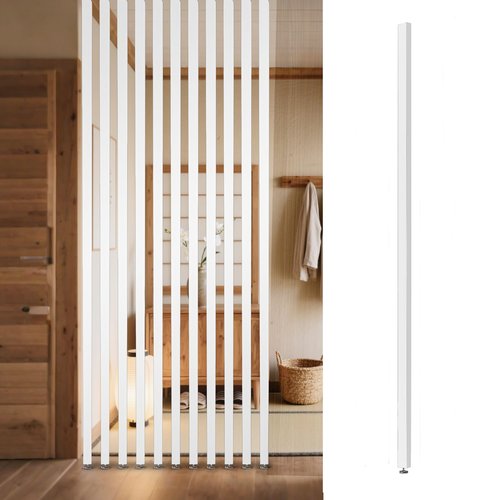 Room Divider Floor to Ceiling Partition Room Separator Divider Panels for Space Separation Freestanding Wooden Slats Post Dividers Column Entrance Restaurant Office Hollow Decor Stairway Porch 1pc