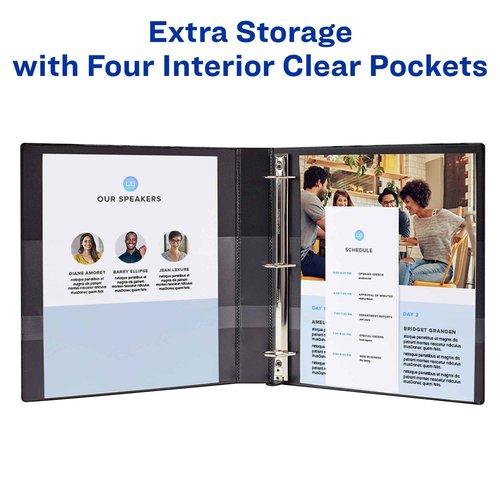 Avery Heavy-Duty Binder with 3-Inch One Touch EZD Ring, Blue (79883) (Pack of 3)