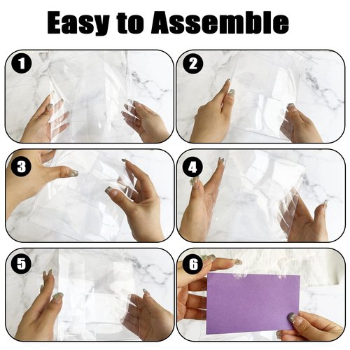 Ysglory 20 Pack Clear Raffle Ticket Box Suggestion Voting Box with Slot Donation Ballot Boxes for Collecting Business Card Voting Contest, 6 x 6 x 6 Inches (Clear)