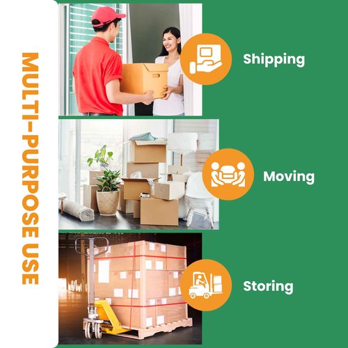 NEXUSWAY 18'' Shrink Wrap for Moving - Stretch Film Pallet Wrap Roll Heavy Duty 1000 feet 80 Gauge Industrial Strength up to 800% Stretch 20 Microns for Shipping Moving Furniture (Pack of 4)