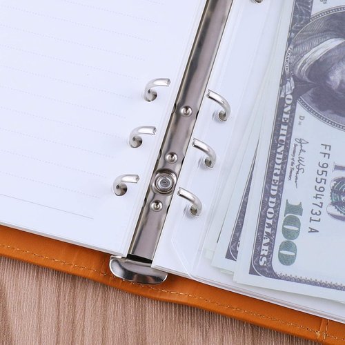 Antner A6 Notebook Binder - Refillable PU Leather Cover with Magnetic Buckle | Dark Yellow