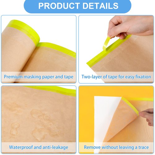 MyLifeUNIT Tape and Drape, Masking Paper with Tape Bundle