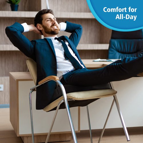 CloudBliss Gel Seat Cushion - Cooling Gel Enhanced, Memory Foam, Ergonomic Seat Cushion for Long Sitting - Back, Sciatica, Coccyx, Tailbone Pain Relief for Office, Game, Car, Airplane (X-Large, Black)