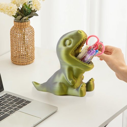 Viabty Creative Cute Dinosaur Shaped Pen Pencil Holder, Pen Holder for Desk Office Decor Home School Desk Docoration Ideal Gifts for Boys Girls