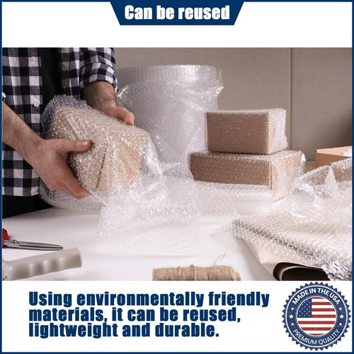 PRIMPKG 12in x 350ft Bubble Cushion Rolls, Bubble Cushion Packaging, Coreless roll, Shipping Packaging, Packing and Moving Boxes, Heavy Duty Moving and Shipping (12in x 350ft 1 Roll)