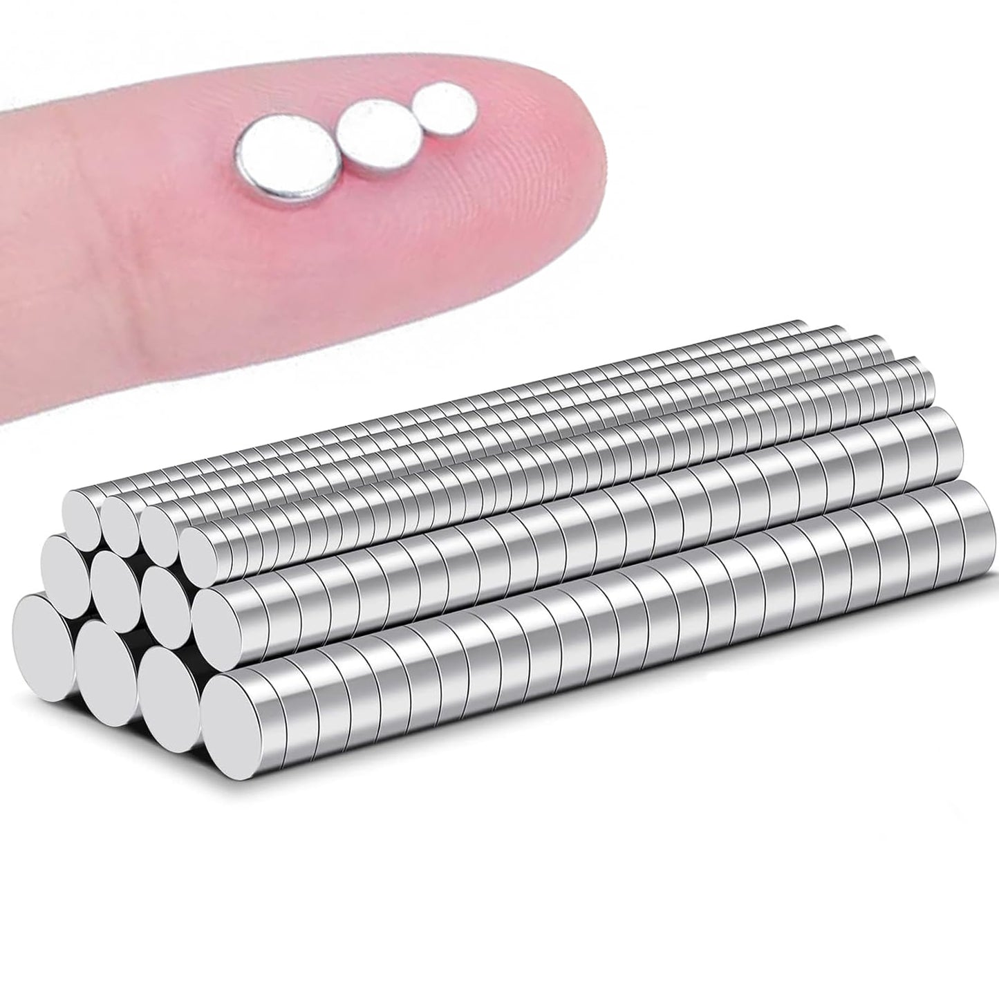 TRYMAG Magnets 400Pcs Neodymium Print Small Rare Earth Tiny Mini Round Multi-Use Printer Magnet for 3D Printing Craft Fridge DIY Miniatures Refrigerator Office Kitchen Cabinet Crafts and Science