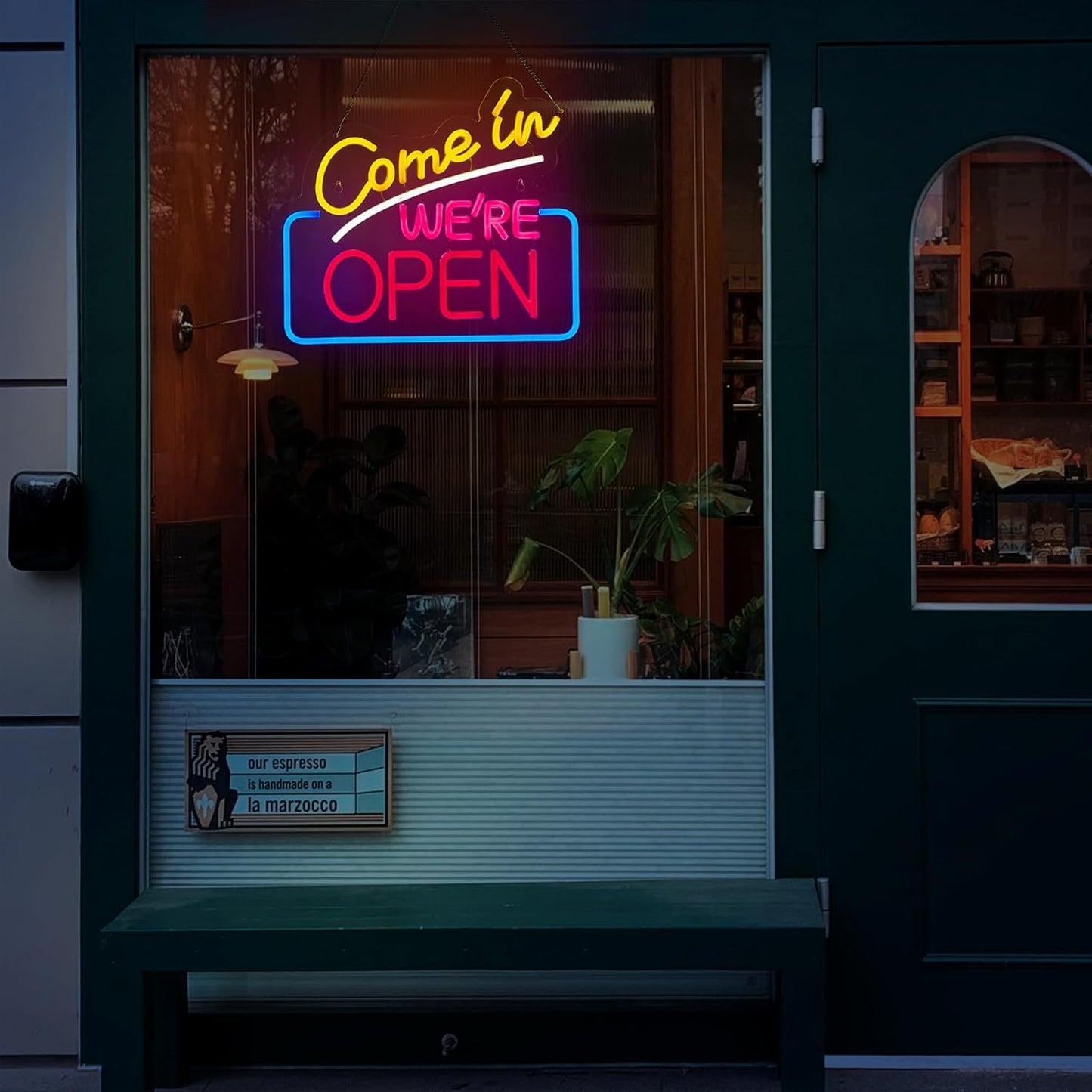 Skiennix Neon Sign - "Come In We're Open" LED Wall Decor for Café, Bar, Restaurant & Shop | Perfect Gift