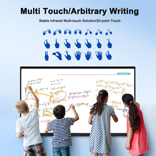YCKJNB 55″ Smart Board, 4K UHD Touchscreen Display Electronic Whiteboard Built in Ultra High Definition Camera Open App Ecosystem, Interactive Whiteboard for for Business Office Classroom Home