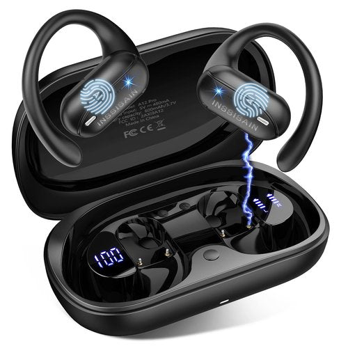 AI Translation Earbuds Real Time 164 Languages & Accents, Audifonos Traductores Inglés Español, IPX7 Waterproof & 10-Min Fast Charge, Bluetooth 5.4 Open-Ear Translator Earbuds for iOS/Android