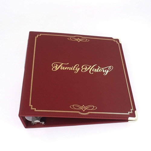 Performore Family History Binder, 3 Inch Genealogy Ring Binder Includes 30 Two Sided Large Family Group Sheets, 8.5 x 11 Inch Printed Paper with Blank Charts, Three-Hole Punch and Pen Loop