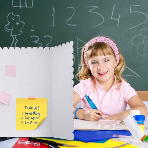 12 Pcs 24 x 36 Inch Trifold Poster Display Boards White for Science Fair Presentation Projects Photo Exhibition Display Tri fold Board Foldable Paperboard for School Supplies Bulk Business