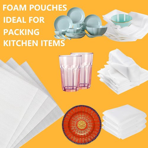 Foam Pouches by [Brand Name] - 50 Pack 16”x20” Cushion Bags for Safe Packing & Shipping Fragile Items