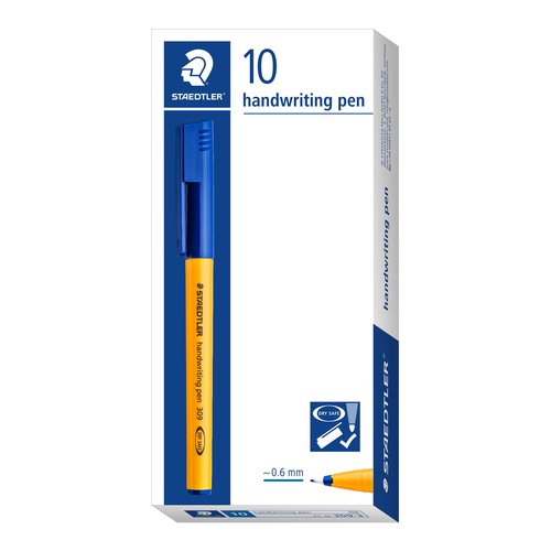 STAEDTLER 309-3 Handwriting Pen In Box Of 10 - Blue