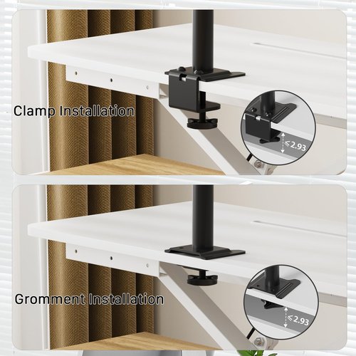 JOY worker Standing Desk Converter, 32" Wide Height Adjustable Sit Stand Up Desk Riser with Keyboard Tray, Desktop Workstation Riser for Home Office Computer Laptop, Particle Board, White
