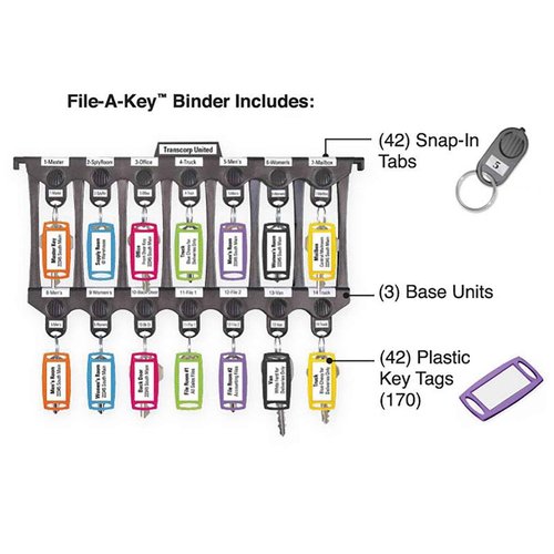 Lucky Line File-A-Key, Binder, 42 Units, 13-3/4″(W) x 11″(L) x 2.5″(H)