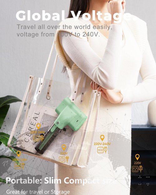 G10 Pro Travel Steamer - Dual Steam Modes & Fast Heat Up | 100ml Tank for Home & Travel (110-240V)