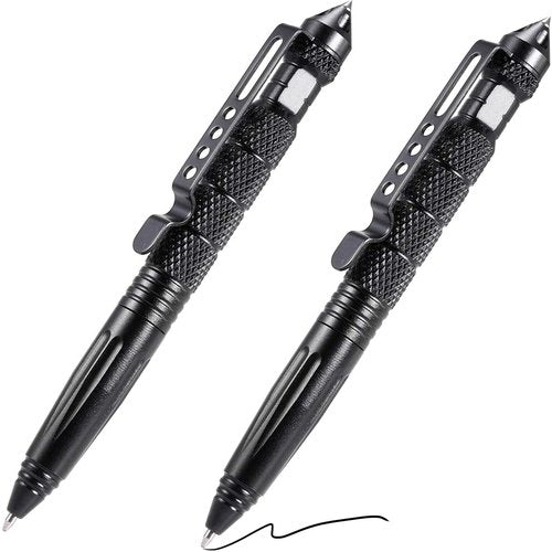 Lsqurel Tungsten Steel Tactical Pen for Glass Breaker Mutifunction Defense Pen (2 Pack)