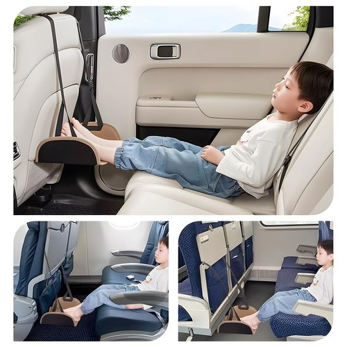 Zpana Car Foot Hammock, Adjustable Vehicle Headrest Seatback Travel Essentials for Foot Rest, Portable No Collapse Thickened Automotive Feet Relax Hammock, Universal for SUV RV Truck (Style A)