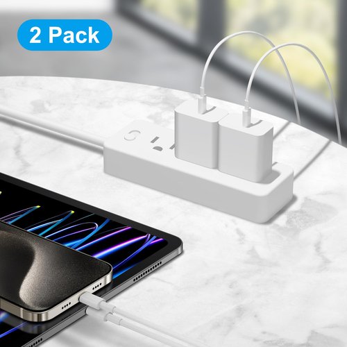 iPhone 16 15 Charger Fast Charging 10Ft - 2 Pack 20W USB C Wall Charger Block and Type C to C Cable Compatible with iPhone 16/16 Pro/16 Pro Max/iPhone 15, iPad Pro, Air 5/4, iPad 10/Mini 6