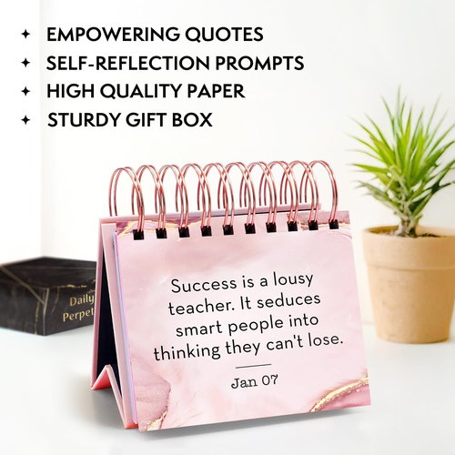 Motivational Gifts For Women, Coworkers - Inspirational Gifts for Coworkers, Leaders - Office Desk Accessories for Women, Office Gifts - Birthday Gifts, Daily Affirmations For women Flip Calendar