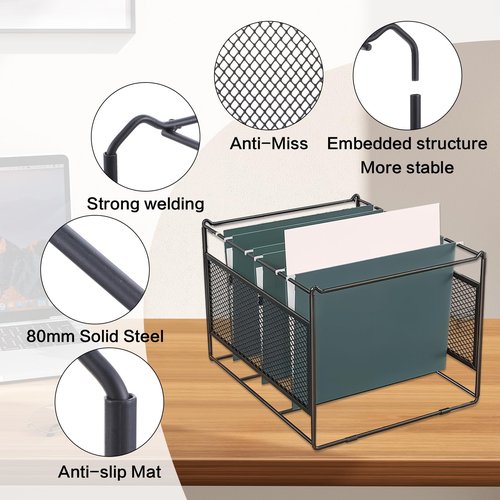 wutfuooo 2 Pack Hanging File Folder Frame for Legal and Letter Size,Hanging File Organizer Holder Rack Hanging Folder Rails for Filing Cabinet Desk Drawer,15" L x 11" W x 10" H