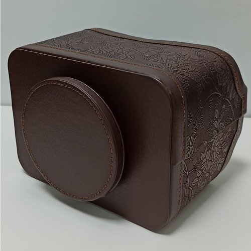 Antique Leather Remote Control Holder 360 Degree Spinning,Desk Rotating Organizer/Caddy for TV Remote Controllers,Pen,Calculator Media Player,DVD,Office Supplies,Mobile Phone Storage Box (Retro)