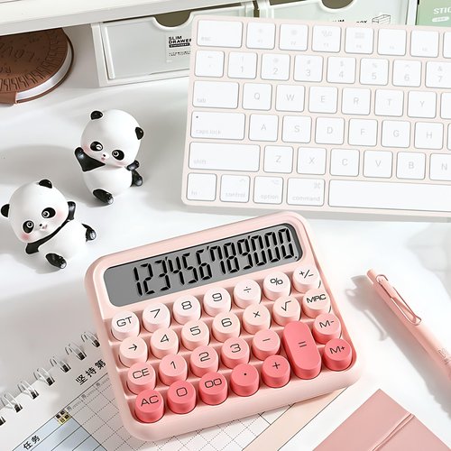 Pink Calculator 12-Digit Large LCD Display Calculator with Big Buttons, School, and Home Use,The Best Choice for Gifts