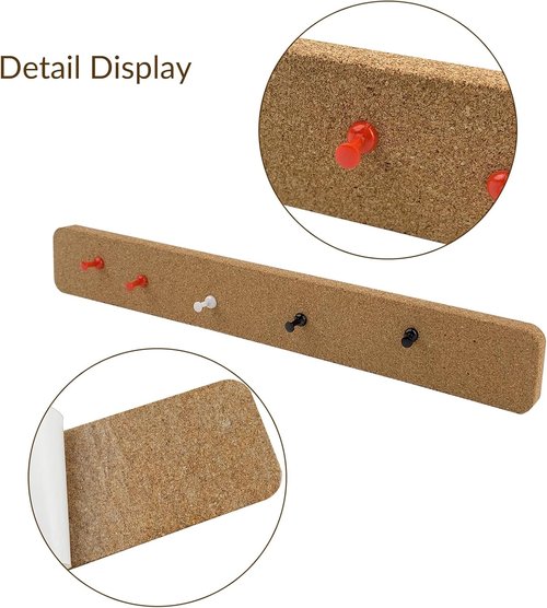 Felt Pin Bulletin Cork Board Strips by [Brand Name] - 15 x 2.5 Inches for Office & Home Decor