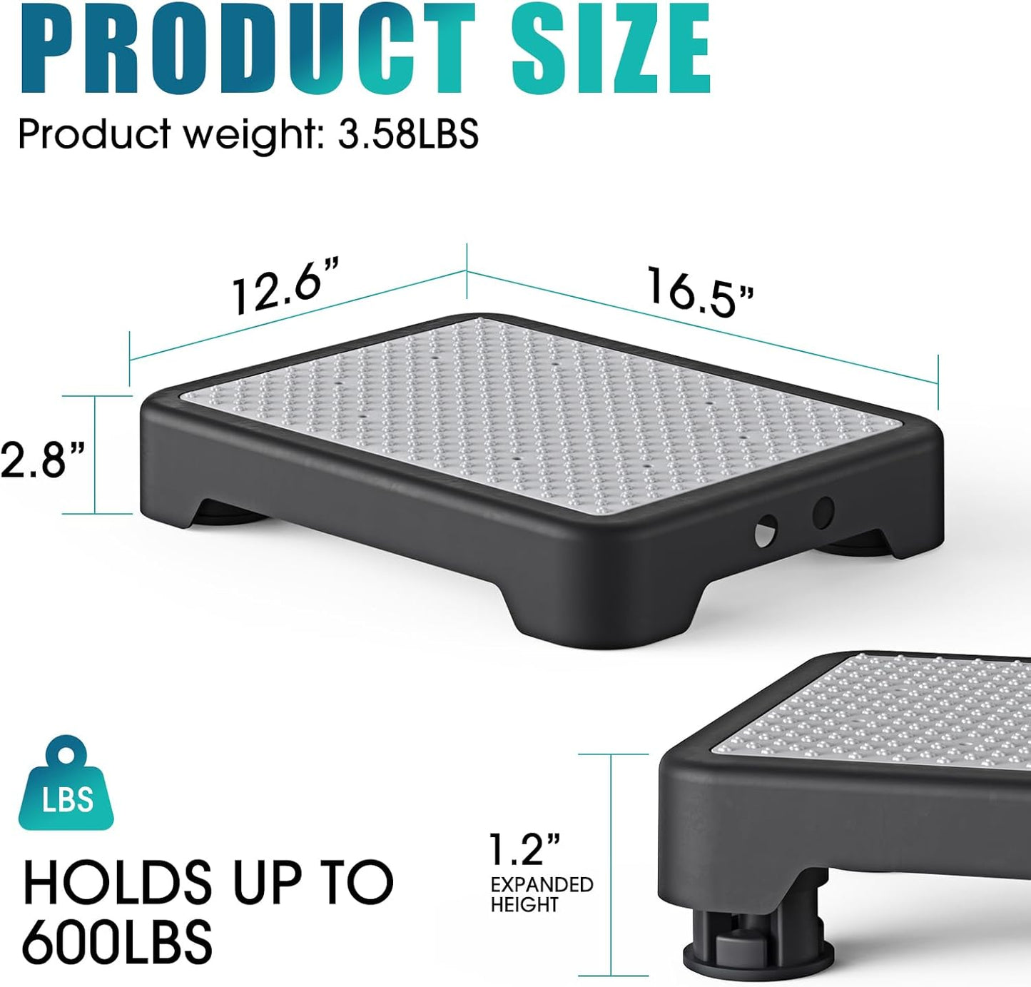 Skiennix Storage Cart & Step Stool - Versatile 2-in-1 Design for Easy Organization | Compact Size