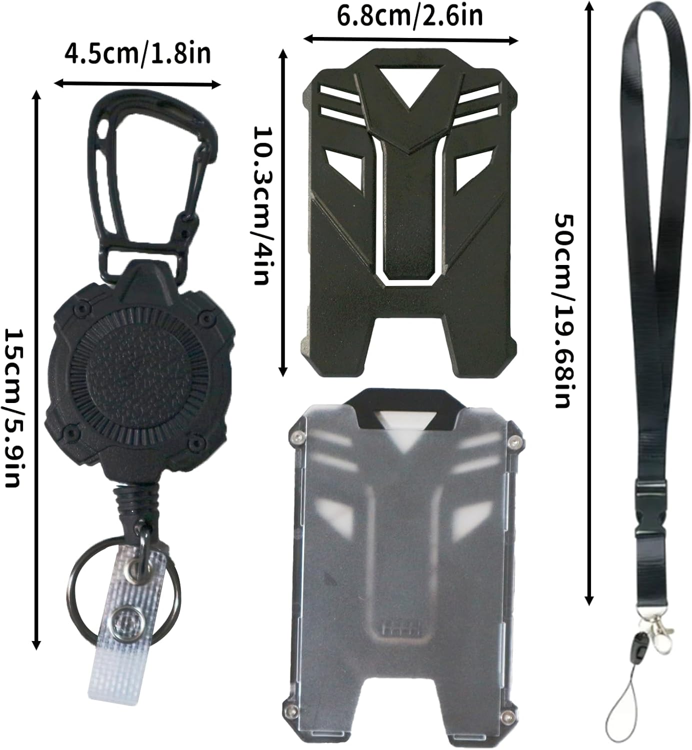 Skiennix Retractable Keychain - Heavy Duty Badge Reel with Clip for ID Cards | Durable Design