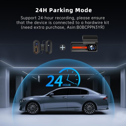 Dash Cam Front and Rear, 4k+1080P Dual Dash Camera for Cars, 1.5” WiFi Mini Dashcam with App, 170°Wide Angle Car Camera, Night Vision, 24H Parking Mode, 32GB Card Included, G-Sensor, Support 256GB Max