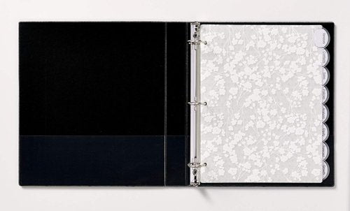 Avery Insertable Style Edge Plastic Dividers - 8-Tab Set with Assorted White Frosted Designs