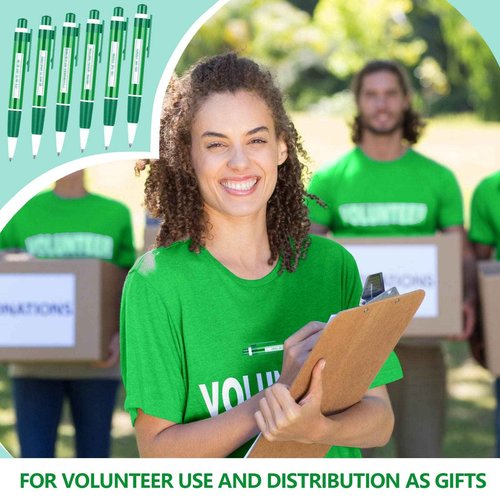 100 Pcs Mental Health Awareness Items Green Ribbon Message Pens World Mental Health Day Retractable Ballpoint Pen for School Nonprofit Organization Charity Classroom Supply Kid Gift 1.0 mm Black Ink