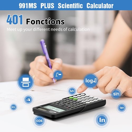 991 MS Scientific Calculator by [Brand Name] - Essential Tool for Students | Black Cover Included