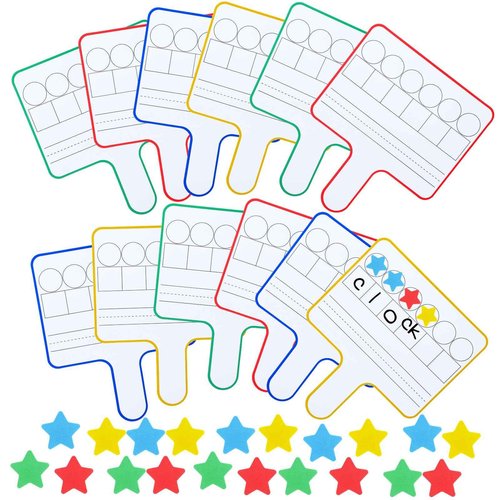 Seajan 12 Pcs Back to School Magnetic Dry Erase Board Magnetic Answer Board Science of Reading Manipulatives Preschool Classroom Phonemic Awareness Classroom Materials for Class School