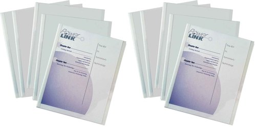 C-Line Report Covers with Binding Bars, Economy Clear Plastic, White Bars, 8.5 x 11 Inches, 50 per Box (32457) (Pack of 2)