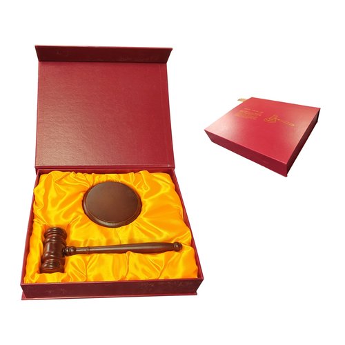 Law and Order mini Gavel Set with Sound Handmade Solid Wood Production，Exquisite Box Packaging, It's a Special Gift