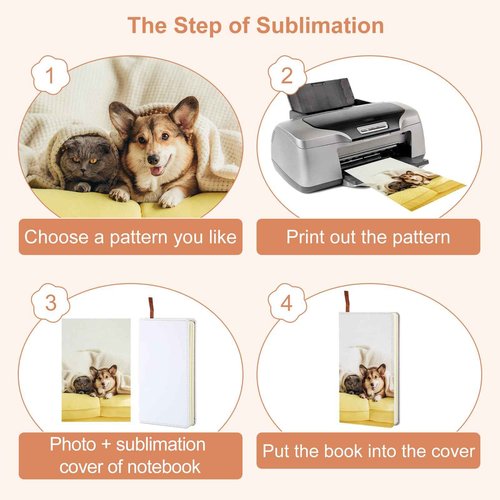 Jetec Sublimation Journal Blank Notebooks Faux Leather Journal Notebooks Small Notebook Notepad A6 Cute Hardcover Blank Notebook for Back to School Office Supplies 200 Pages diy(24 Packs)