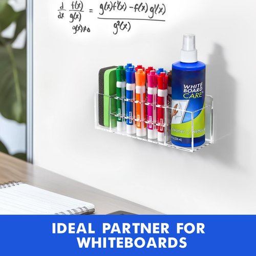 Banafich Magnetic Dry Erase Marker Holder for Whiteboard, Wall Mount Pen Holder for Refrigerator, Clear Pencil Holder for Fridge, Strong Magnet Locker Organizer for Classroom, Office