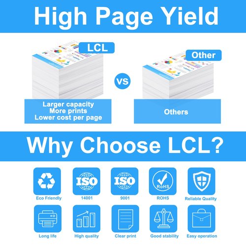 LCL 842141 Black 9000 Pages Toner Cartridge Replacement for Ricoh MP305SPF, MP 305SP, Savin Lanier 305SP (2-Pack) - Advanced Chemical Formulation for Enhanced Print Quality and Efficiency