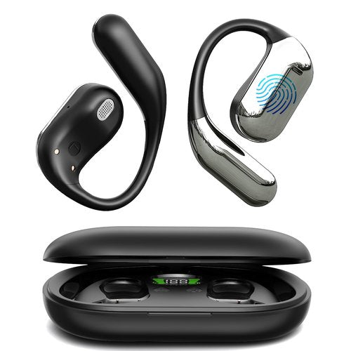 AI Language Translation Earbuds Real-Time, 144 Language Translator Earbuds, 60Hr Battery & Charging Box, APP-Enabled Translator Device for Travel, Business, iOS & Android (Black)