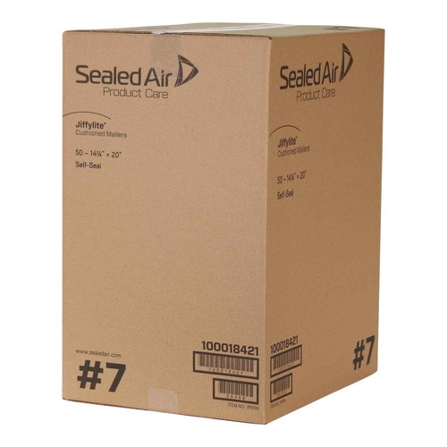 Sealed Air JiffyLite Cellular Cushioned Mailers, Brown Kraft, Size 50