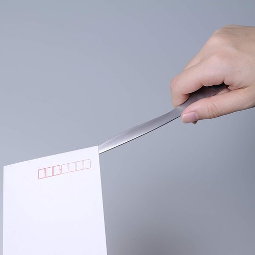 ALLEX Letter Opener - 6.7" Japanese Stainless Steel Blade | All-Metal Black Envelope Knife