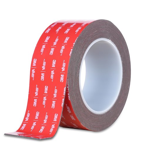 Double Sided Tape Heavy Duty, Waterproof Mounting Foam Tape, 16.5ft Length, 1.97in Width, High Temperature Resistant Adhesive Tape for Car, LED Strip Light, Office Decor, Made of 3M VHB Tape.