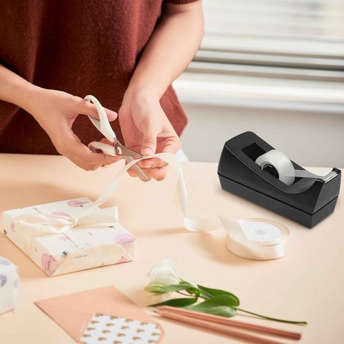 Ayearparty 10 Pack Desktop Tape Dispenser Bulk Black Tape Roll Dispenser Non Skid Base Desk Tape Holder for Office School Home (Tape Not Included)