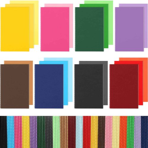 Yexiya 200 Pcs Mini Notebooks Colorful Lined Small Pocket Notebook Blank Marriage Memos Notepad Set Thanksgiving Christmas Gift School Students Kids Sketch Drawing, 3.5 x 5.5 Inch, 20 Color(100 Packs)
