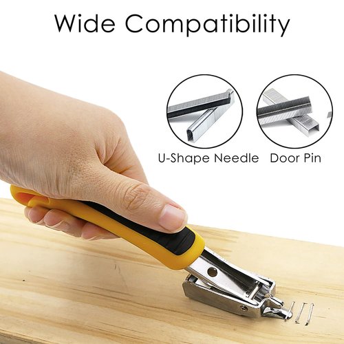 GEARLINTON Upholstery Staple Remover, Construction Staple Remover Tool, Heavy Duty Tack Lifter Carpet Remover, Nail Puller for Removing All Kinds of Staples for Furniture, Canvas, Wooden Case, Carton