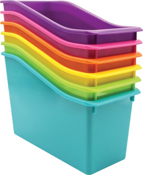 Teacher Brights Plastic Book Bin 6-Pack (TCR2088636)