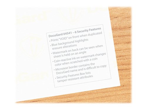 DocuGard Medical Security Papers, 24 lb Bond Weight, 8.5 x 11, Blue, 500/Ream